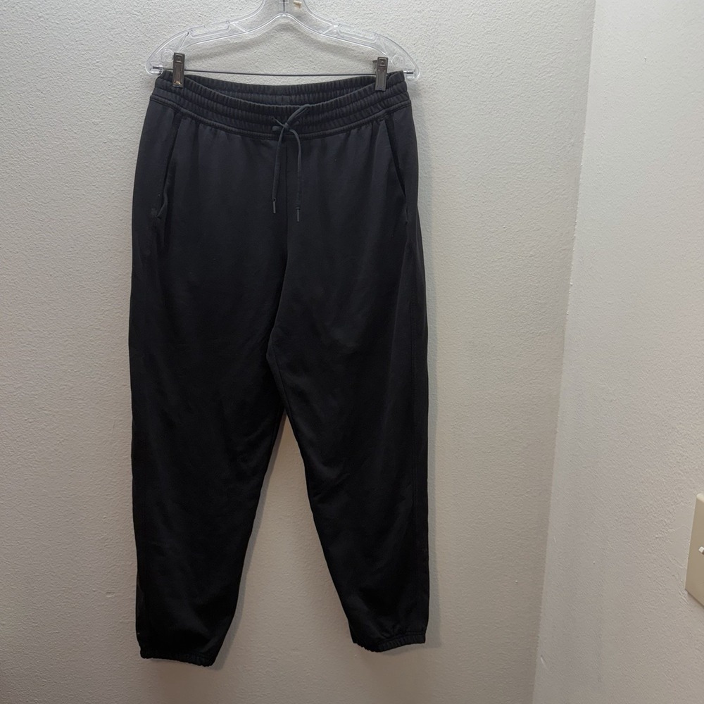Athleta Mid Rise Jogger Women's Size M Black Sweatpants Drawstring Lounge Gym
